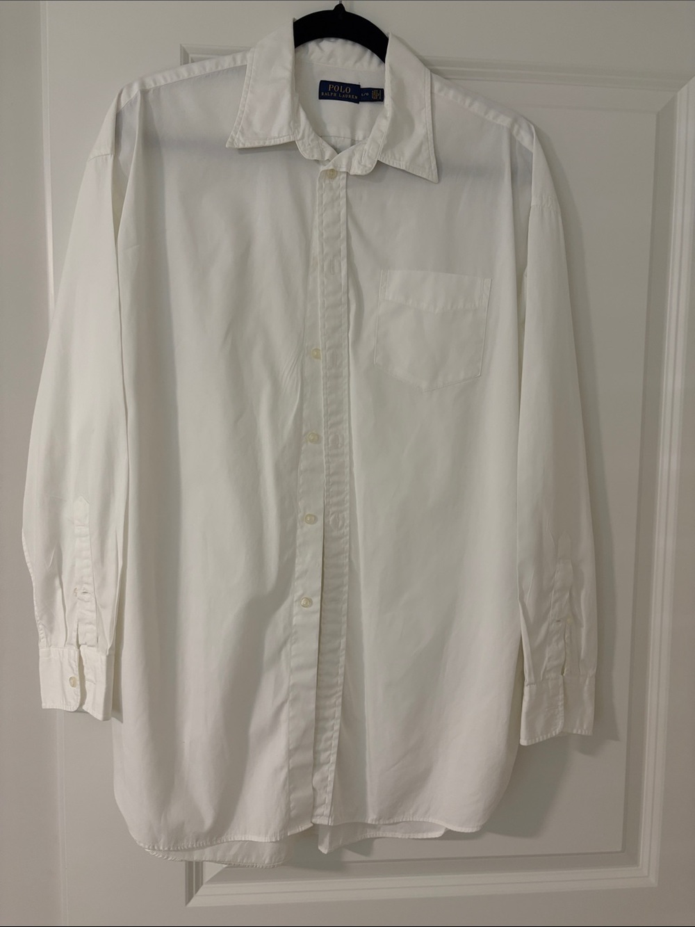 Polo Ralph Lauren long sleeve white button front top - EUC